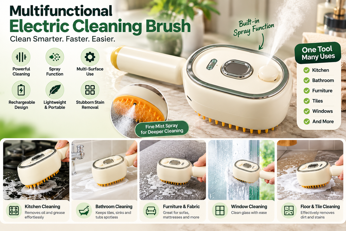 Compact Sprayer Multifunctional Electric Cleaning Brush with Spray Function – 22.11.2020