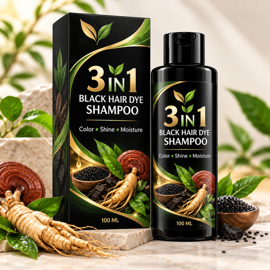 3-in-1 Black Hair Dye Shampoo